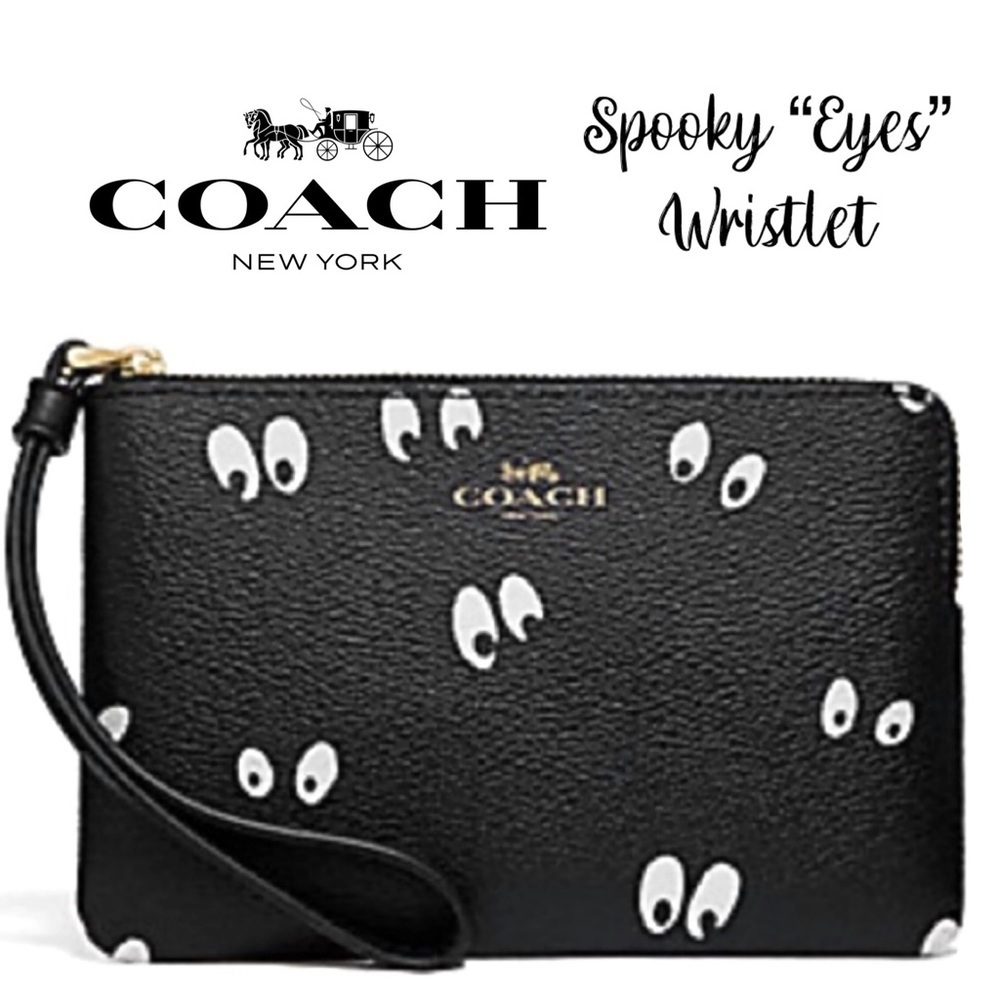 Coach Spooky Eyes Disney Collaboration Wristlet NWT